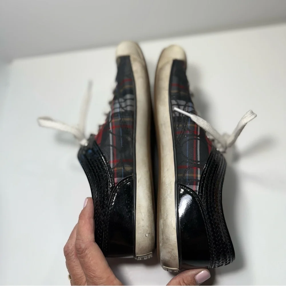 Coach‎ Zorra Signature Monogram Plaid Sneakers w/Sequins Women’s Size 9.5